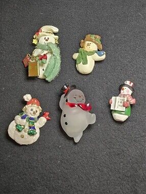 Holday Snowmen Brooches